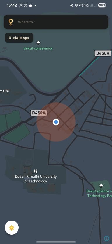 C-elo Maps — Map view with search